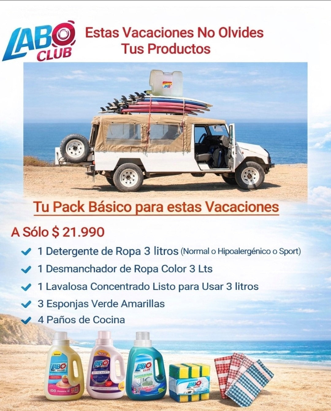 PACK BASICO PARA ESTAS VACACIONES