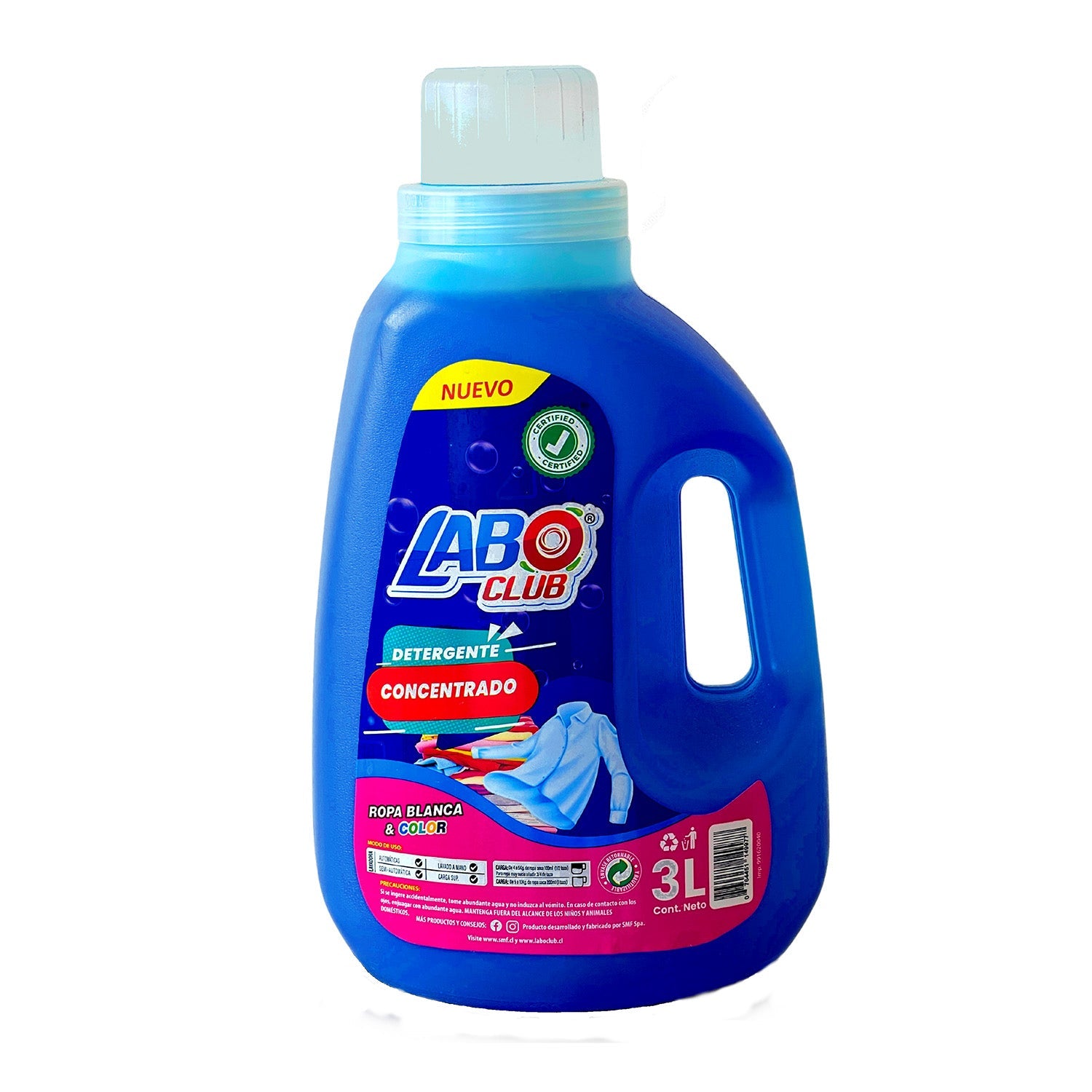 Detergente ropa blanca y color 3 litros